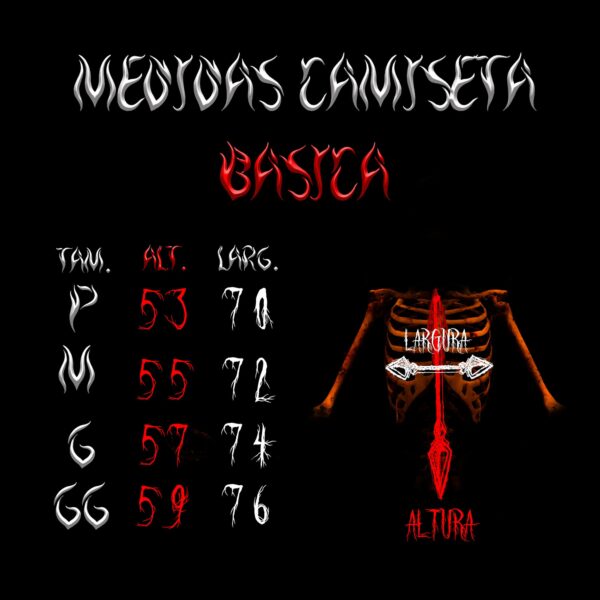 medidas camiseta basica masculina Dismember Like An Ever Flowing Stream